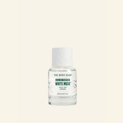 Closeup of The Body Shop White Musk EDT cap reveals subtle musk-infused elegance.