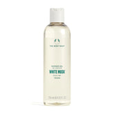 The Body Shop White Musk Shower Gel bottle hero with recyclable packaging for daily cleansing.