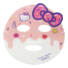 The Crème Shop Hello Kitty Celebrate Me Time mascarilla, textura sedosa para una luminosidad suave.