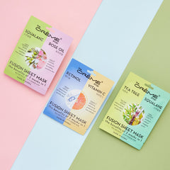 The Crème Shop retinol vitamin C fusion sheet mask brightness results suggest radiant, even-toned skin.