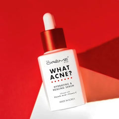 The Crème Shop What Acne? Serum dropper centers calm, clear complexion.