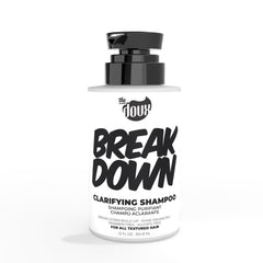 The Doux Breakdown bottle-pour demonstrates controlled dispensing for a detox cleanse.