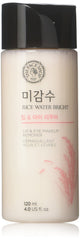 The Face Shop oil-free remover bottle pour shows gentle cleansing action.