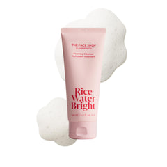 The Face Shop Rice Water Bright cleanser pump bottle delivers gentle daily cleansing and hydrating lather.