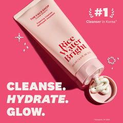 The Face Shop Rice Water Bright cleansing oil bottle ready for makeup removal.