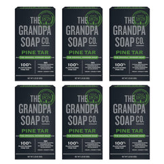 The Grandpa Soap Company Pine Tar Bar Soap woodsy scent for all-over cleansing.