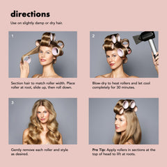 The Hair Edit ionic ceramic rollers reduce frizz while delivering smooth, lasting shine.