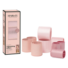 The Hair Edit ceramic core rollers pack shot showcasing nine-piece set for salon-grade volume.