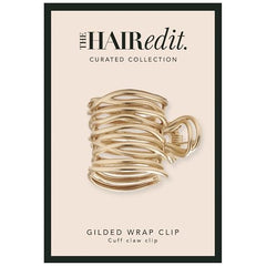 The Hair Edit gilded wrap ponytail cuff clip back view showcases durable wire cuff for lasting hold.