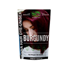 The Henna Guys Burgundy hair dye pack ready for natural color application