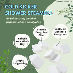 The Herbal Zen Cold Kicker steamers in closeup show natural essential oils.