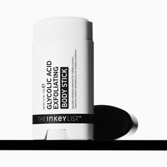 The INKEY List Glycolic Body Stick in-use application for targeted exfoliation