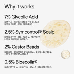 Application scene showing gentle scalp massage with The INKEY List scrub.