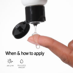 Dispensed serum on skin showing light, non-sticky hydration from The INKEY List