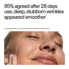 INKEY List retinol serum applied to the face for evening routine and even tone.