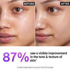 The INKEY List serum label close-up shows stable vitamin C and EGF benefits.