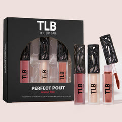 The Lip Bar Perfect Pout Mini Lip Trio packaging, ready for gifting and travel.