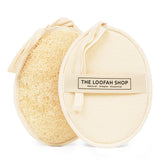 The Loofah Shop bath loofah close-up highlighting textured fibers for deep cleansing.