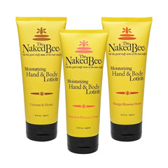 The Naked Bee orange blossom honey lotion tubes in a 3-pack for daily hydration