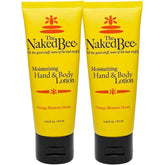 The Naked Bee orange blossom honey hand and body lotion bottle delivers hydrated skin for daily use
