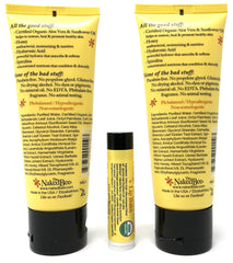 The Naked Bee Orange Blossom Honey Lip Balm tube provides soft lips with weather protection