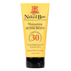 The Naked Bee vitamin-c-sunscreen lotion pump showing smooth application for daily protection
