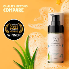 The Natural and Organic Family Kids Foaming Face Wash papaya extract gently cleanses and exfoliates.
