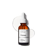 The Ordinary mandelic acid bottle front view showing clean packaging and product benefit