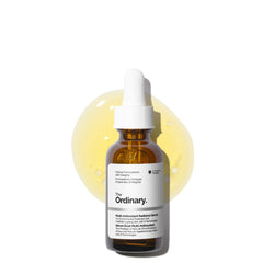The Ordinary radiance serum front packaging shows clean clinical design and brand clarity