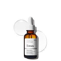 The Ordinary bottle front view showing label and size, highlighting clarity