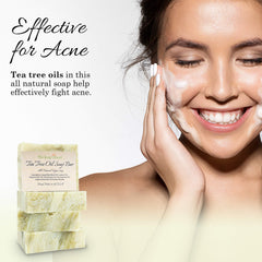 The Soap Haven tea tree soap bar for face usage demonstrating gentle cleansing