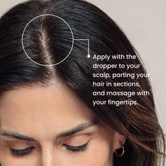 The Spa Dr. Hair Serum texture spreading smoothly for nourished scalp.