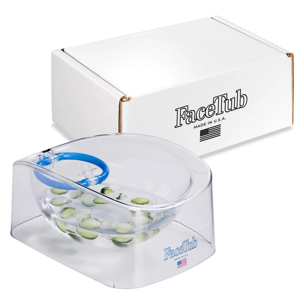 The FaceTub cold-ice-bath-bowl ready for refreshing facial plunge and skincare routine