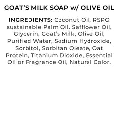 Close-up of goat milk bars by The Grecian Soap Company emphasizes creamy texture.