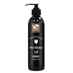 The Henna Guys pre-shave oil bottle pour promotes smooth glide and hydrated skin