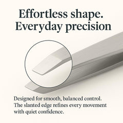 THEMOA precision tweezers in eyebrow-use image enable accurate hair removal.