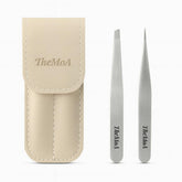 THEMOA Precision Tweezers Set in case highlights portable grooming and organized storage.