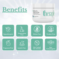Hands applying Theraplexient Emollient Cream to very dry skin.