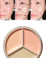 THESAEM Cover Perfection Light Beige swatch on light skin tones for flawless base.