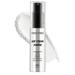 Thick Fiber hair powder dispense demonstrates mess-free application and instant lift.