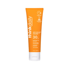 Thinkdaily SPF30 mineral sunscreen bottle showcases reef-safe broad-spectrum protection