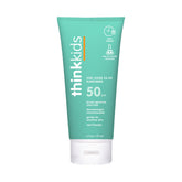Thinkkids SPF50+ mineral sunscreen bottle offers strong UV protection for kids