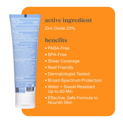 Thinksport sunscreen being applied to the face for quick, even coverage during workouts.