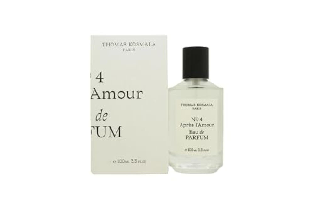 Thomas Kosmala No.4 Apres L'Amour bottle closeup—woody aroma for everyday wear.