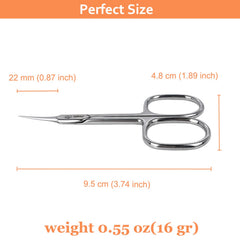 THRAU Cuticle Scissors ergonomic handle for comfortable control during trimming.