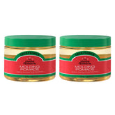 Three Flowers Tres Flores molding pomade jar close-up showing brilliant shine
