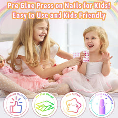 Thrilez kids nails acrylic cosmetic-grade material safe and durable