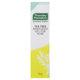Thursday Plantation Tea Tree Gel tube for travel-friendly acne care.
