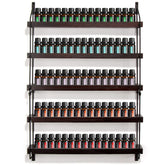 THYGIFTREE wall mounted oil shelf displaying oils for tidy accessible storage