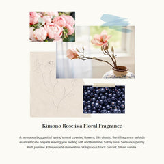 Thymes Kimono Rose lotion bottle top close-up highlights convenient pump for quick moisturization